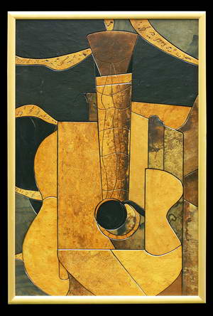 Гитара П. Пикассо - картина из камня