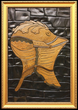 Шлем рыцаря - картины на камне