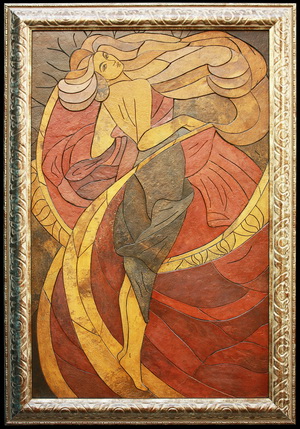 Девушка с лентами - картины из камня