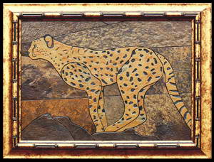 Леопард - картины из камня