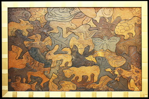"Мозайка 1" Э. Мориц - картина на камне