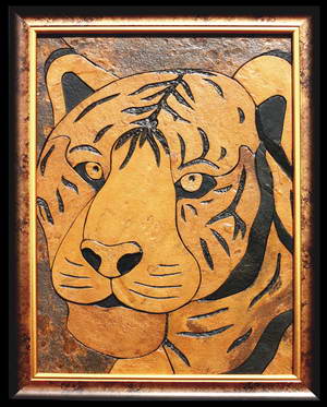 Тигр - картины из камня