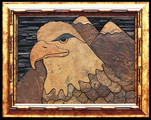 Орел и горы - картины из камня
