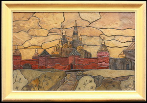 Старинная Москва - картина на камне
